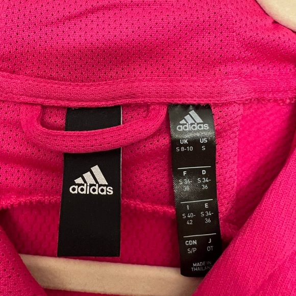 adidas Hot Pink Logo Hoodie, Small - Picture 3 of 8
